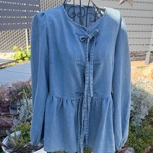 Roolee Blue Denim Top